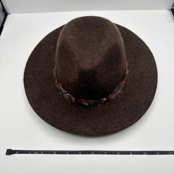 One Fresh Hat Feather Boho 100% Wool Felt One Size Penny Lane Bohemian Festival - Picture 3 of 7